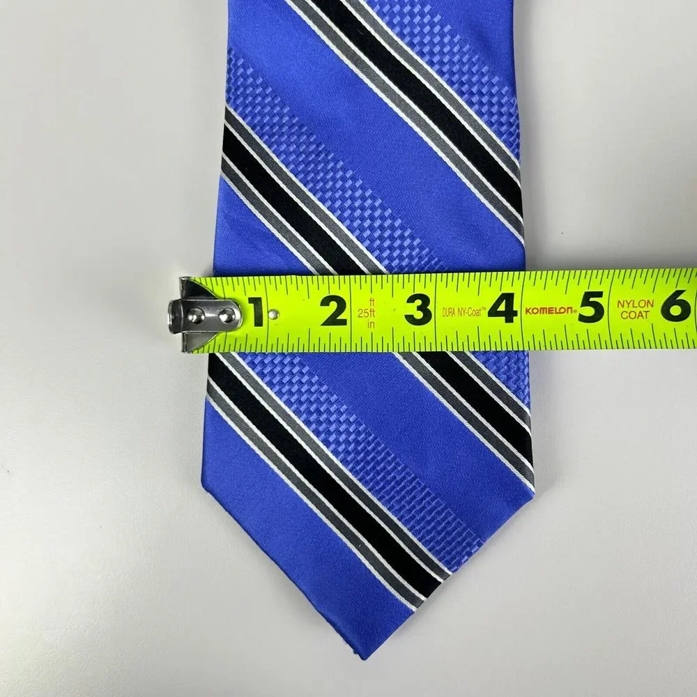 Bugatti Green Blue Black Striped Woven Classic Pointed Tie Men's One‎ Size